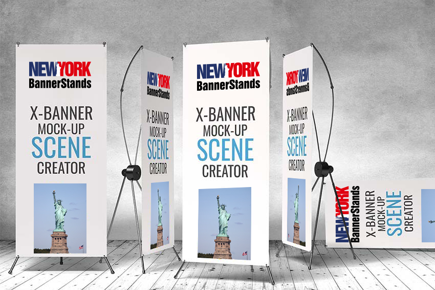 X-Banner design showcasing vibrant colors and bold graphics for effective brand promotion.
