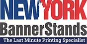 New York Banner Stands - Mesh Banners, Retractable Banner Stands & More Logo